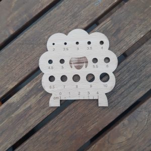 Knitting Needle Gauge Tool Sheep